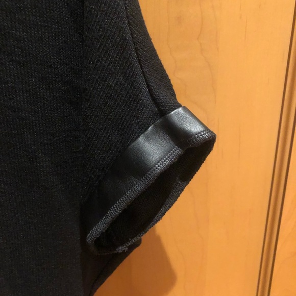 Tana and bee black sweater with leather trim - Picture 3 of 5
